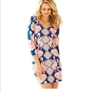 Lilly Pulitzer Beacon T-Shirt Dress Flamingo Print